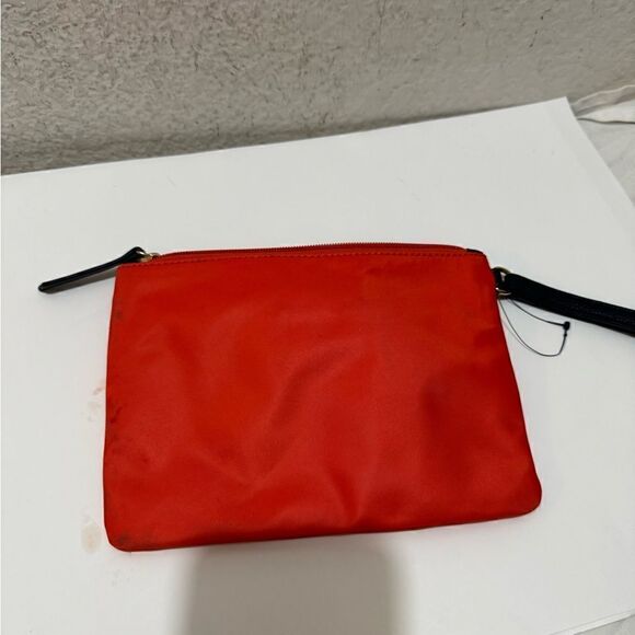 NWT Tommy Hilfiger: Red and Navy Blue Fabric Wristlet - Picture 3 of 7